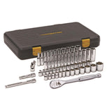 3/8-in Drive Standard (SAE) and Metric Shallow/Deep Socket Set (56-Pieces) 80550P