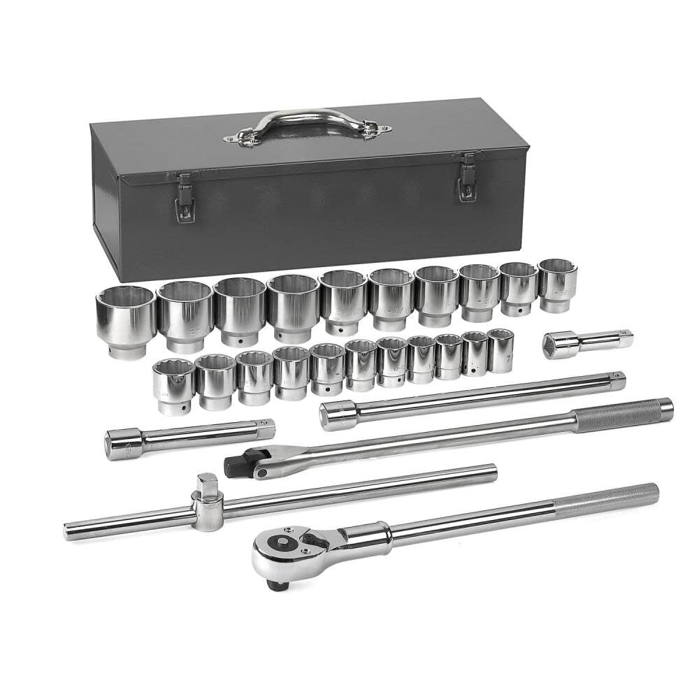 Mechanics Tool Set 27 pc. 3/4 In. Drive 12 Point SAE 80880