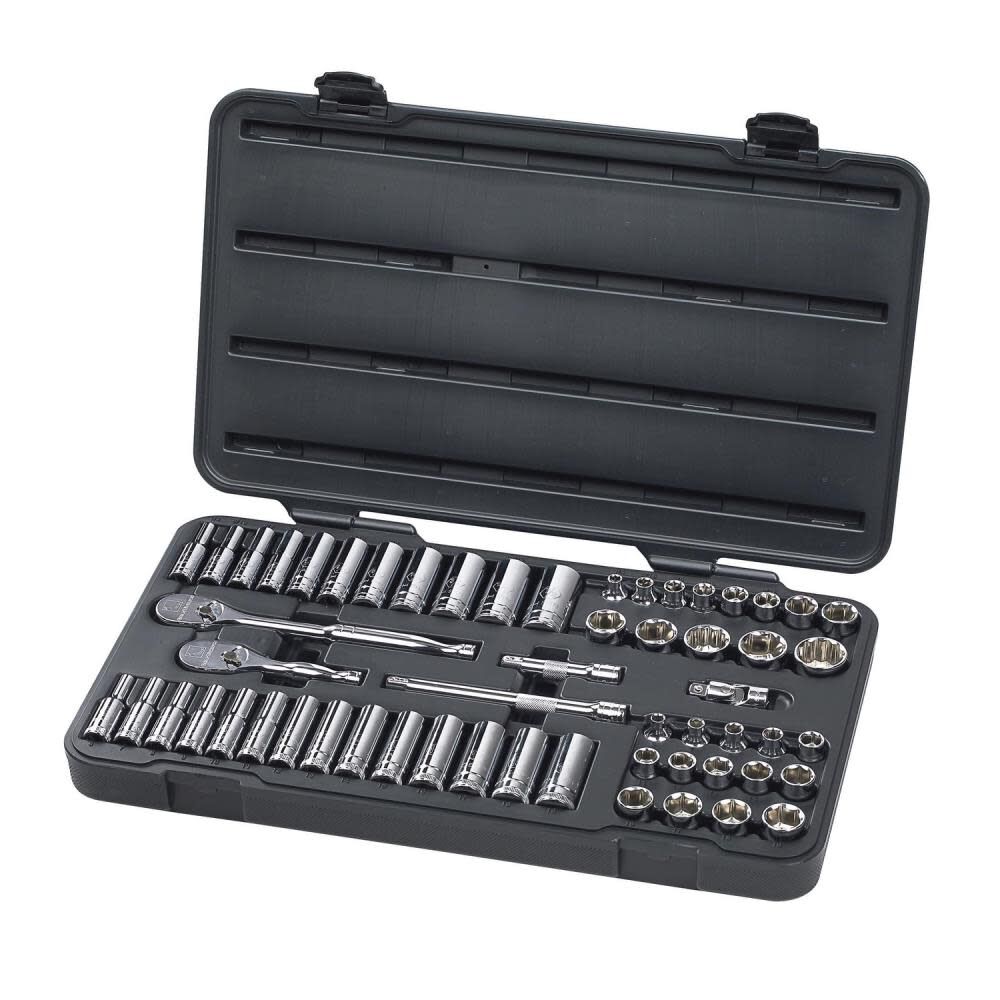 Mechanics Tool Set 57 pc. 3/8 In. Drive 6 Point SAE/Metric Standard/Deep 80550