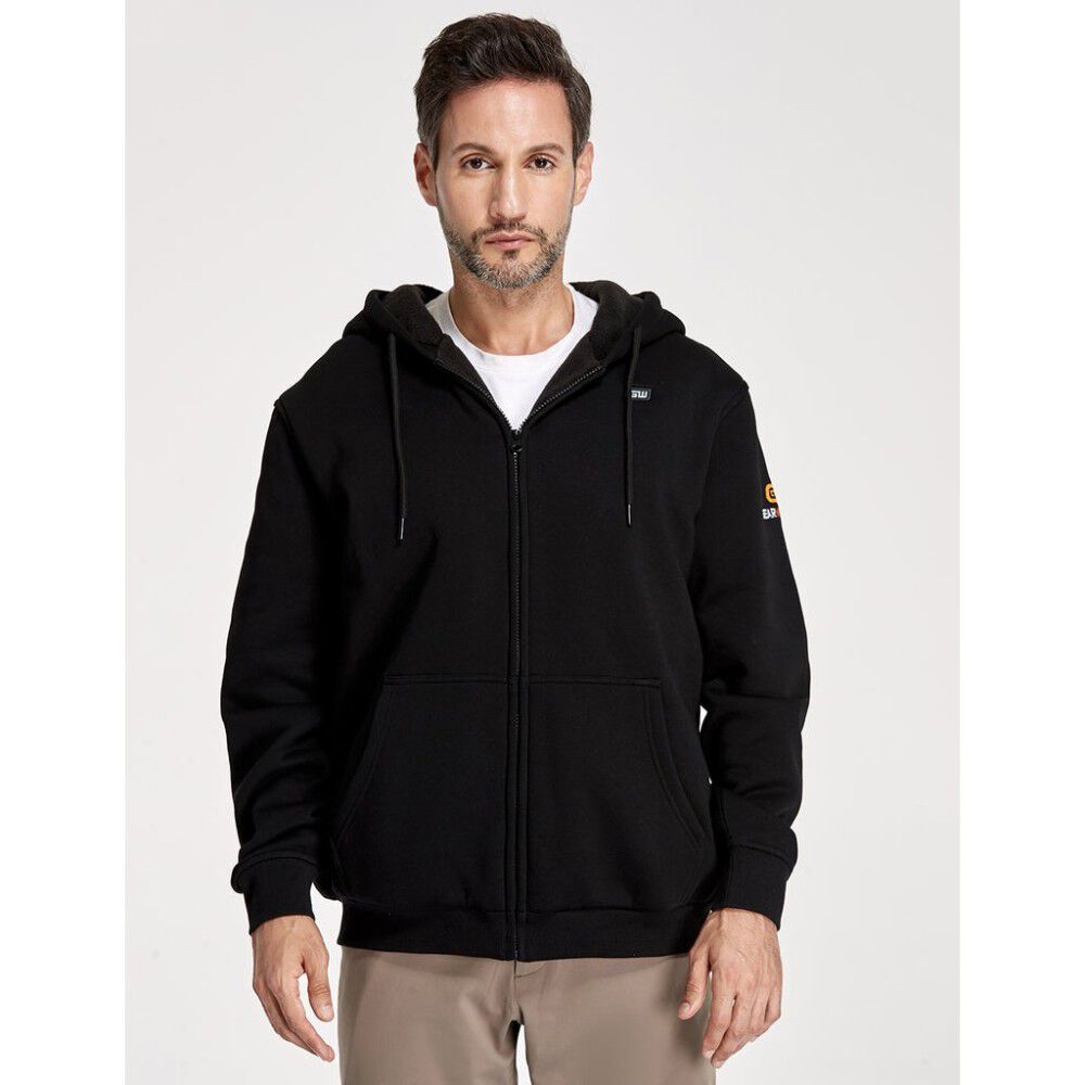 Mens Black Heated Full Zip Hoodie Kit GUHF-02A-BK0