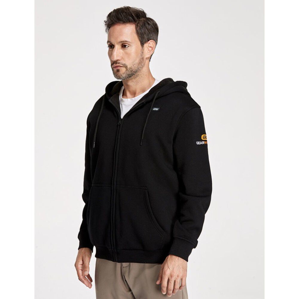 Mens Black Heated Full Zip Hoodie Kit GUHF-02A-BK0