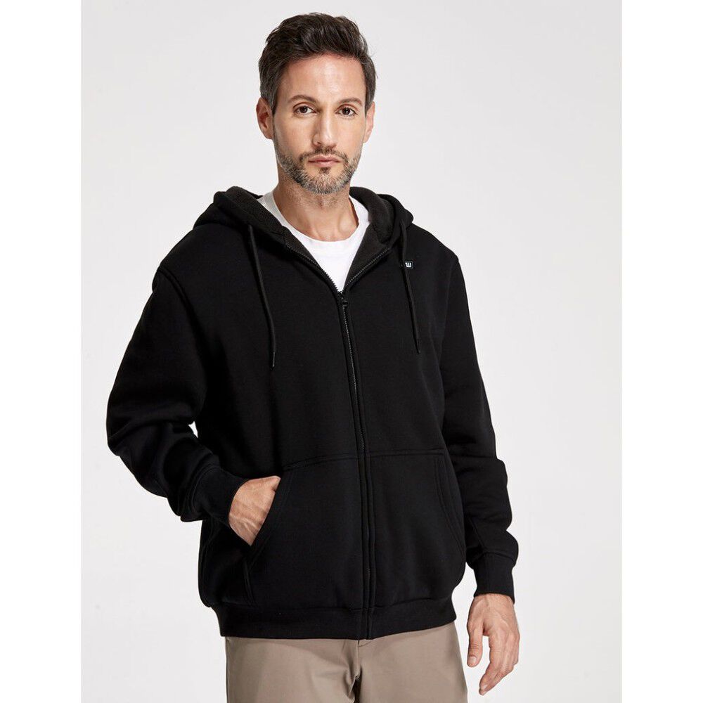 Mens Black Heated Full Zip Hoodie Kit GUHF-02A-BK0