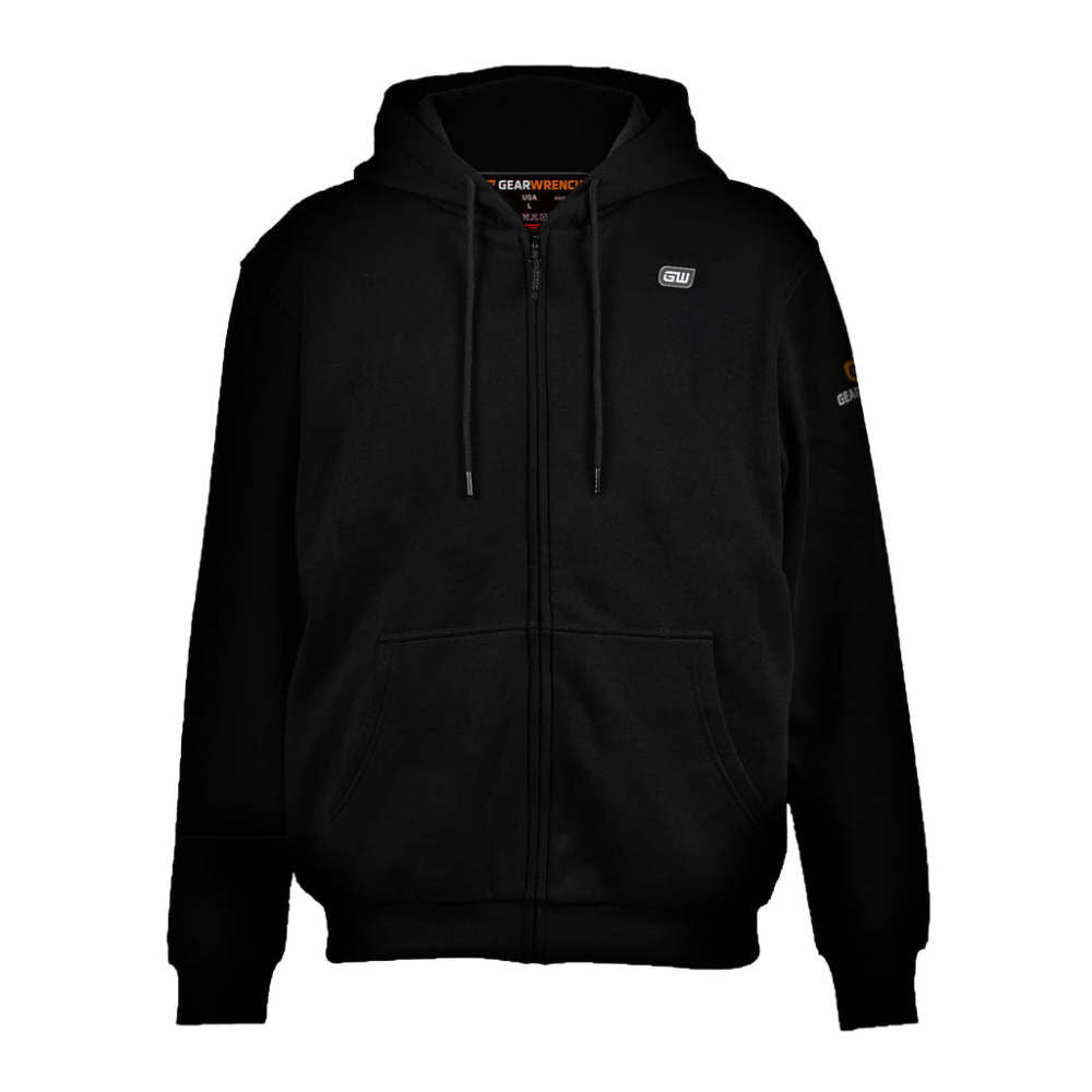 Mens Black Heated Full Zip Hoodie Kit GUHF-02A-BK0