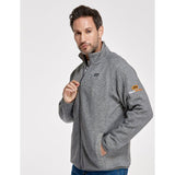 Mens Gray Heated Fleece Jacket Kit GMJF-02A-FG0