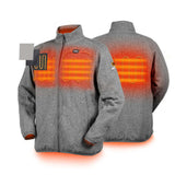 Mens Gray Heated Fleece Jacket Kit GMJF-02A-FG0