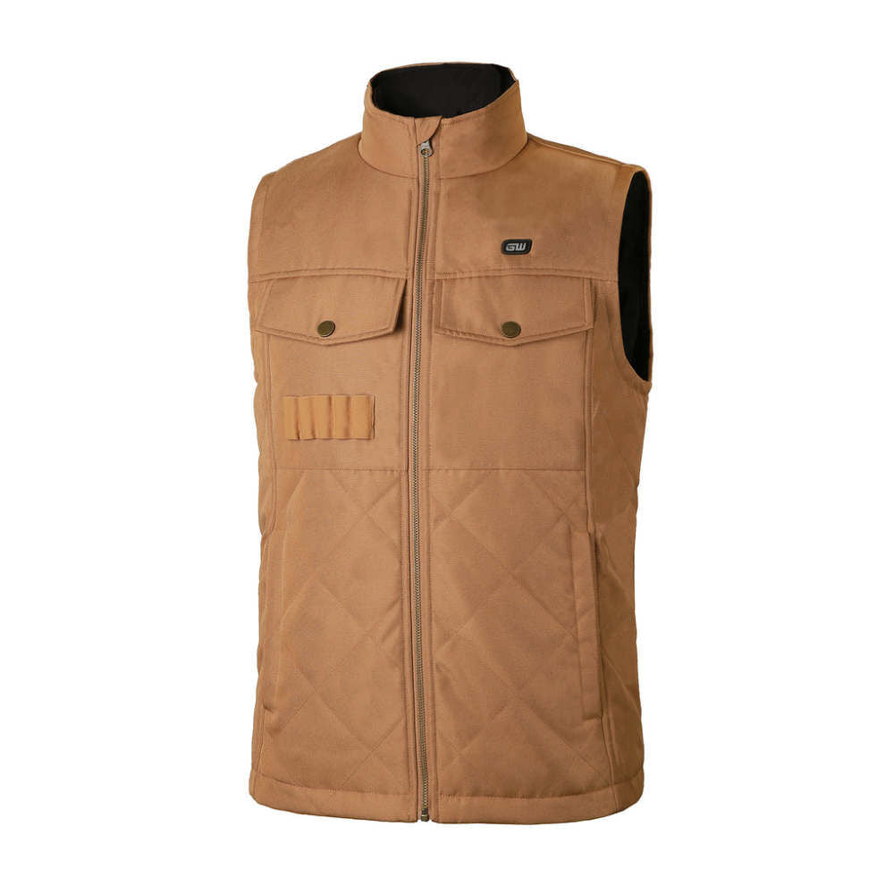 Mens Khaki Heated Quilted Vest Kit GMVQ-01A-KK0