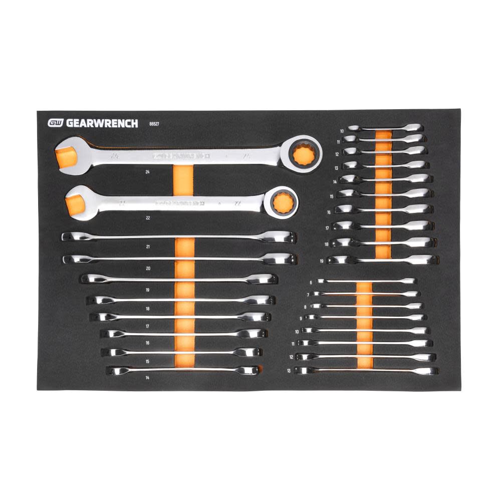 Metric Ratcheting Wrench Set 28pc 86527