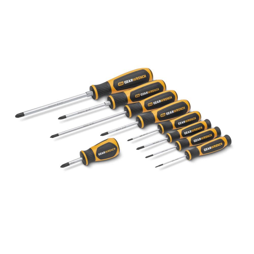 Phillips Dual Material Screwdriver Set in Foam Storage Tray 9pc GWMSSCRPH