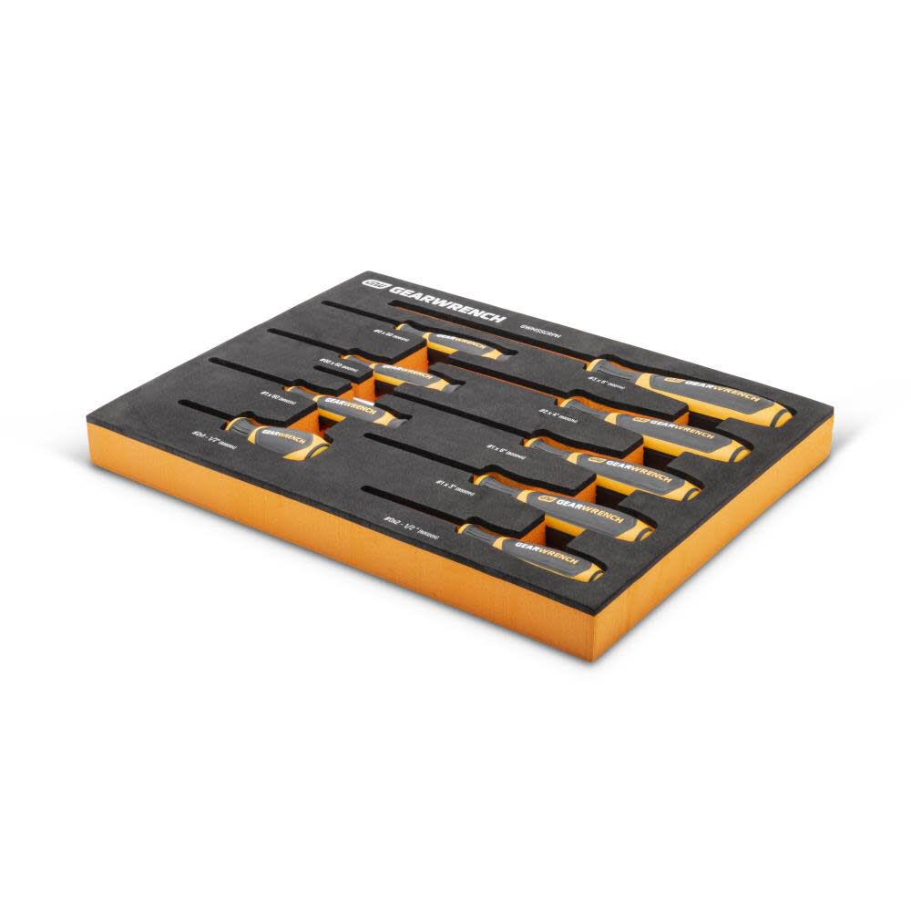 Phillips Dual Material Screwdriver Set in Foam Storage Tray 9pc GWMSSCRPH