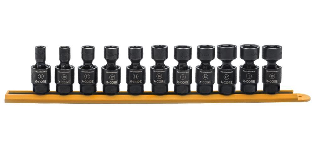 Pinless Universal Impact Socket Set 11pc3/8in Drive 6 Point Metric 84975