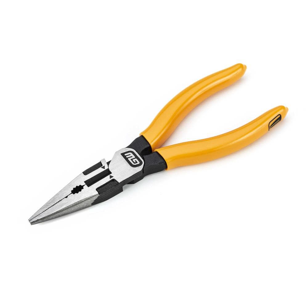 Pitbull Long Nose Pliers 6in Dipped Handle 82176-06