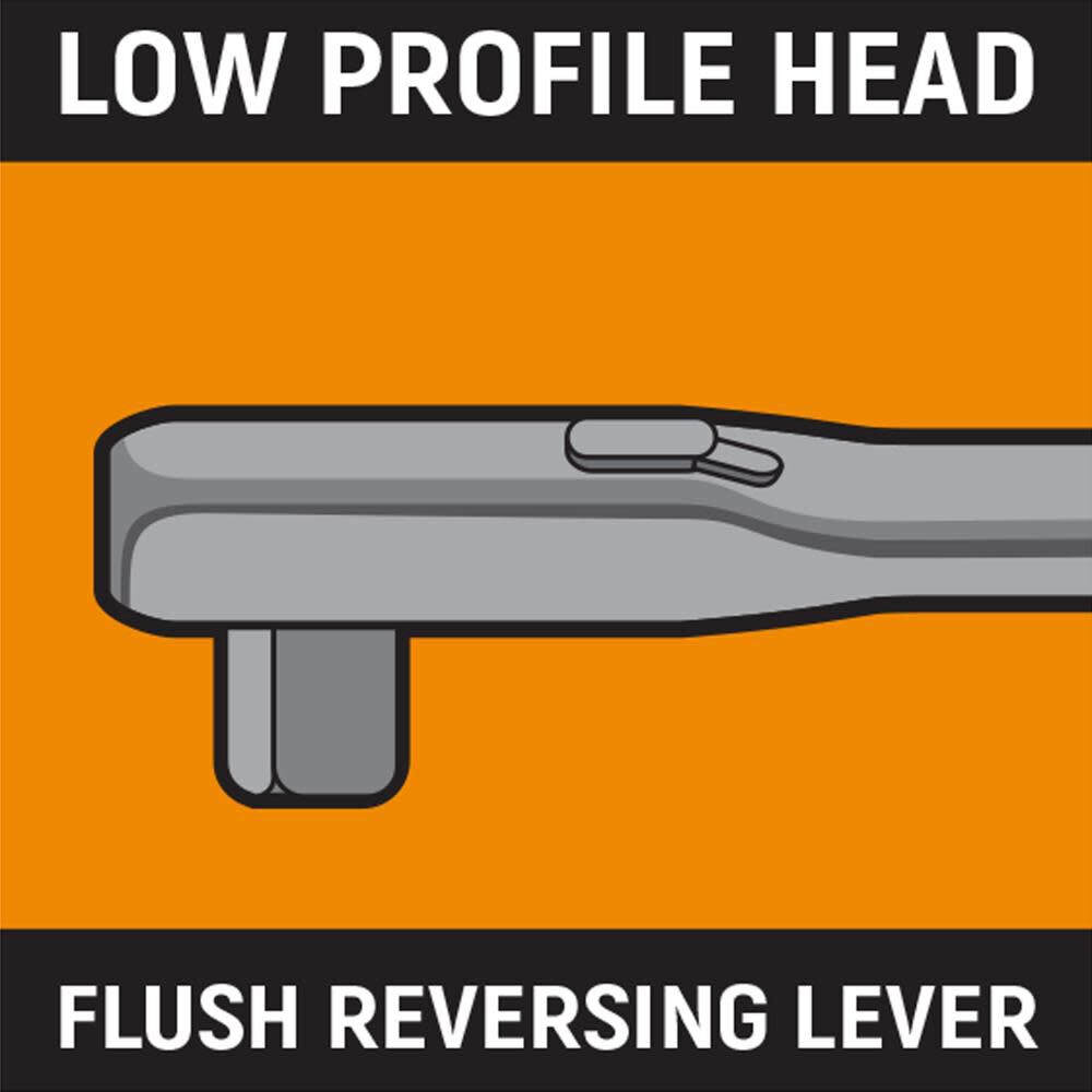 Ratchet 1/2in Drive 120XP Locking Flex Head 19in 81374