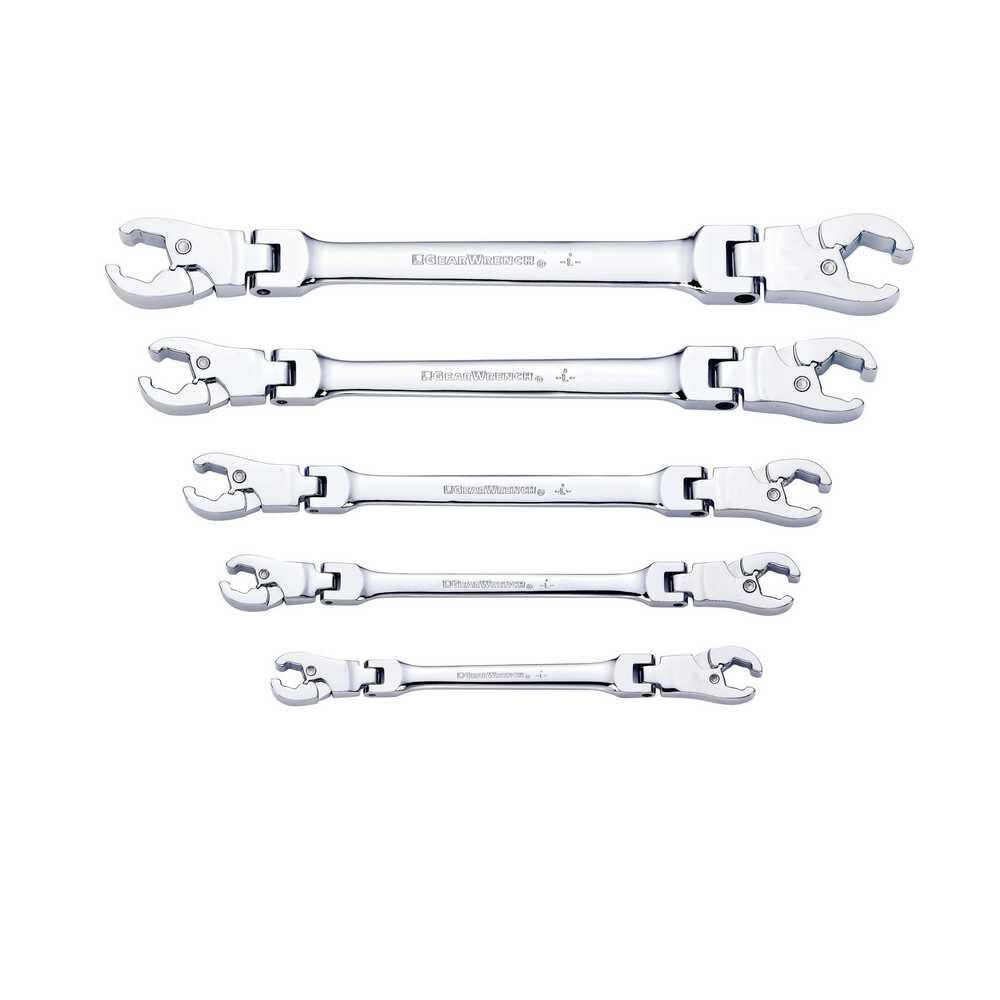 Ratcheting Flex Flare Nut Wrench Set 5 Pc. SAE 89100