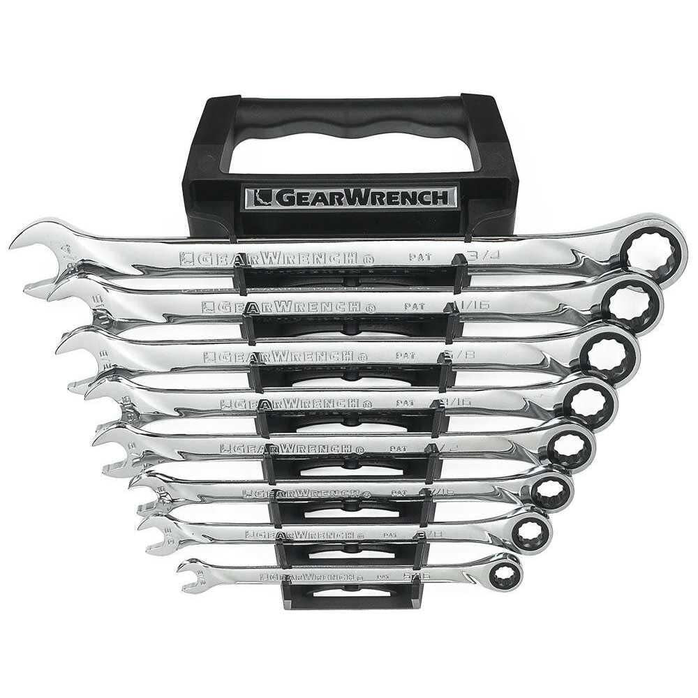 Ratcheting Wrench Set 8 Pc. XL Combination SAE 85198