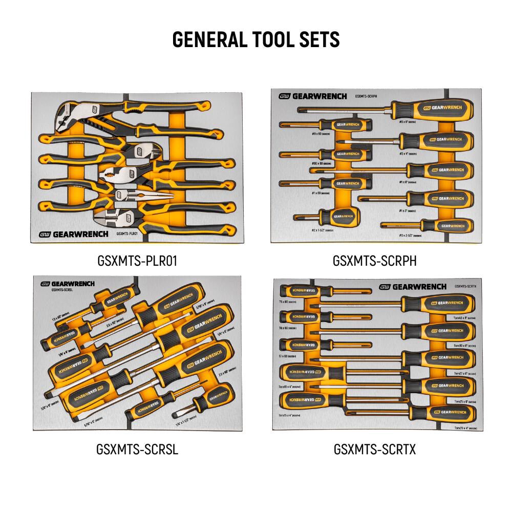 Rolling Tool Box with Mechanics Tool Set in Premium Modular Foam Trays 1268pc MEGAMOD1268