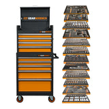 Rolling Tool Box with Mechanics Tool Set in Premium Modular Foam Trays 791pc MEGAMODPRO