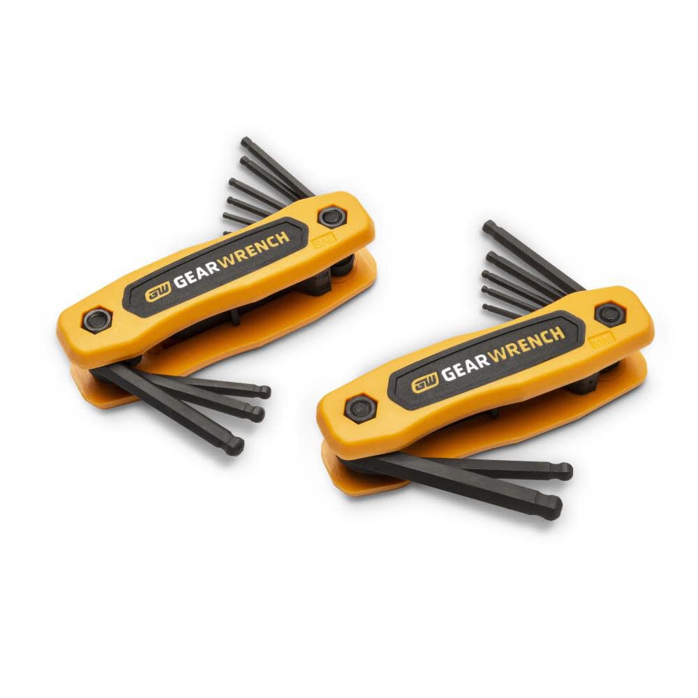 SAE/Metric Ball End Folding Hex Key Set 17pc 83511