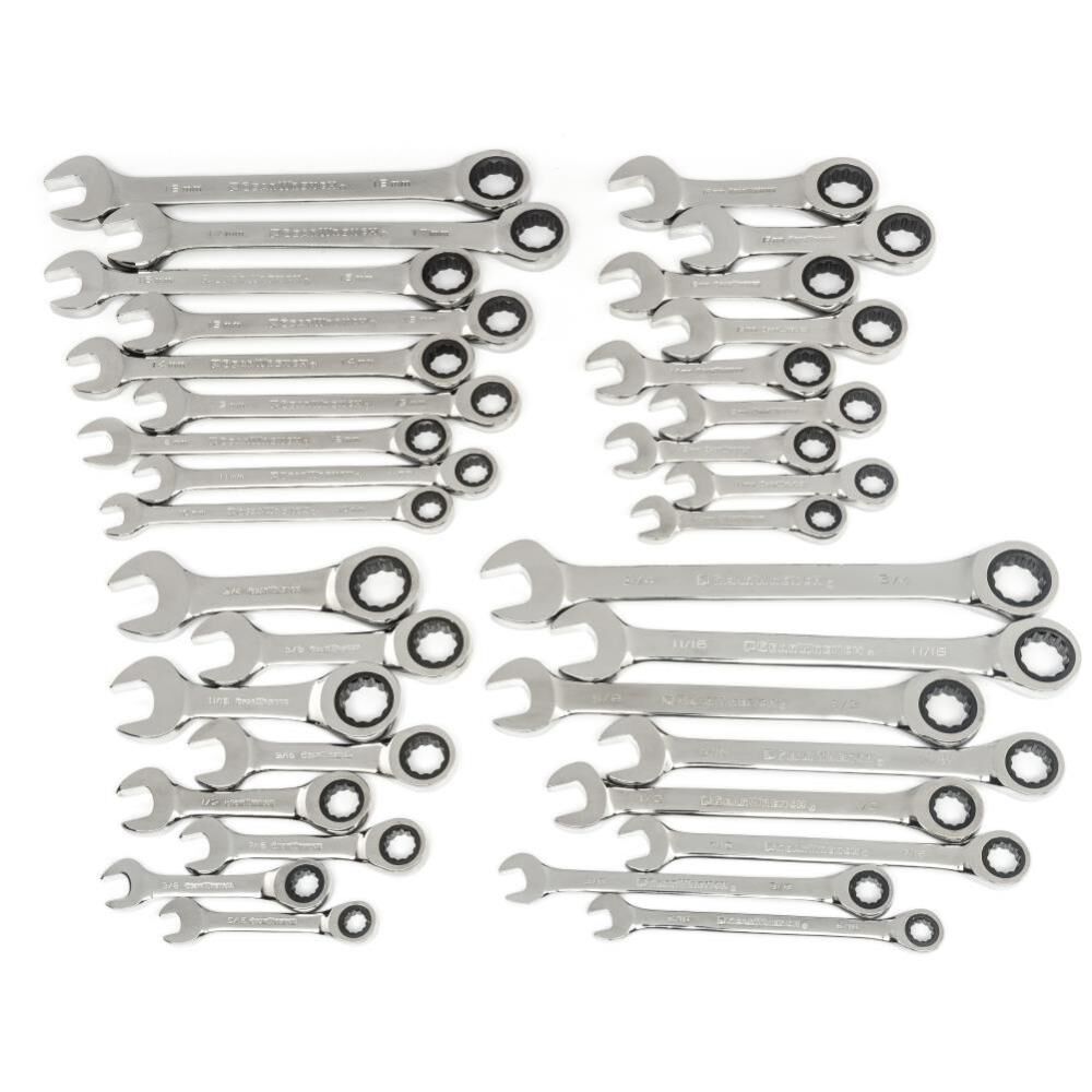 SAE/Metric Combination Wrench Set 34pc 85034