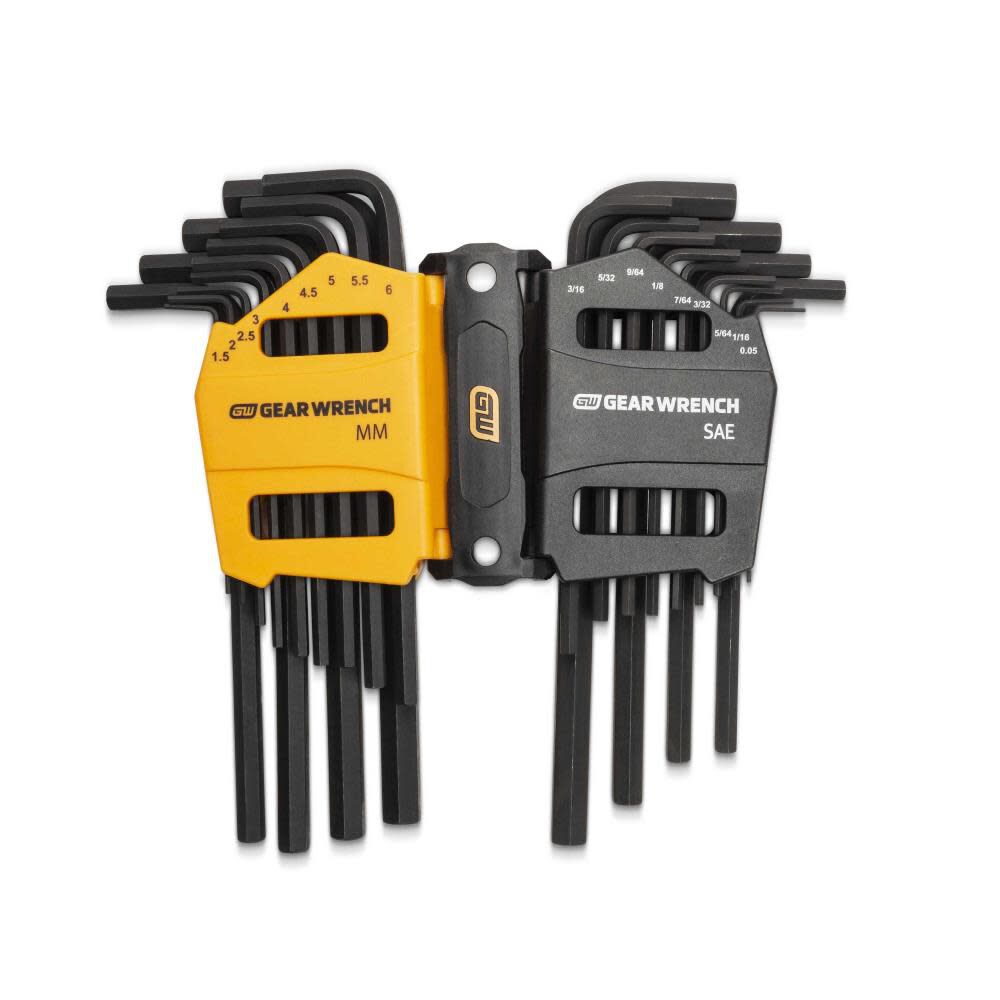 SAE/Metric Hex Key Set Long Arm 26pc 83504