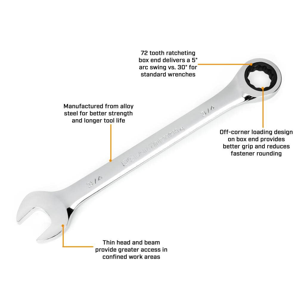 20-Piece Set Standard (SAE) and Metric Ratchet Wrench 35720-06