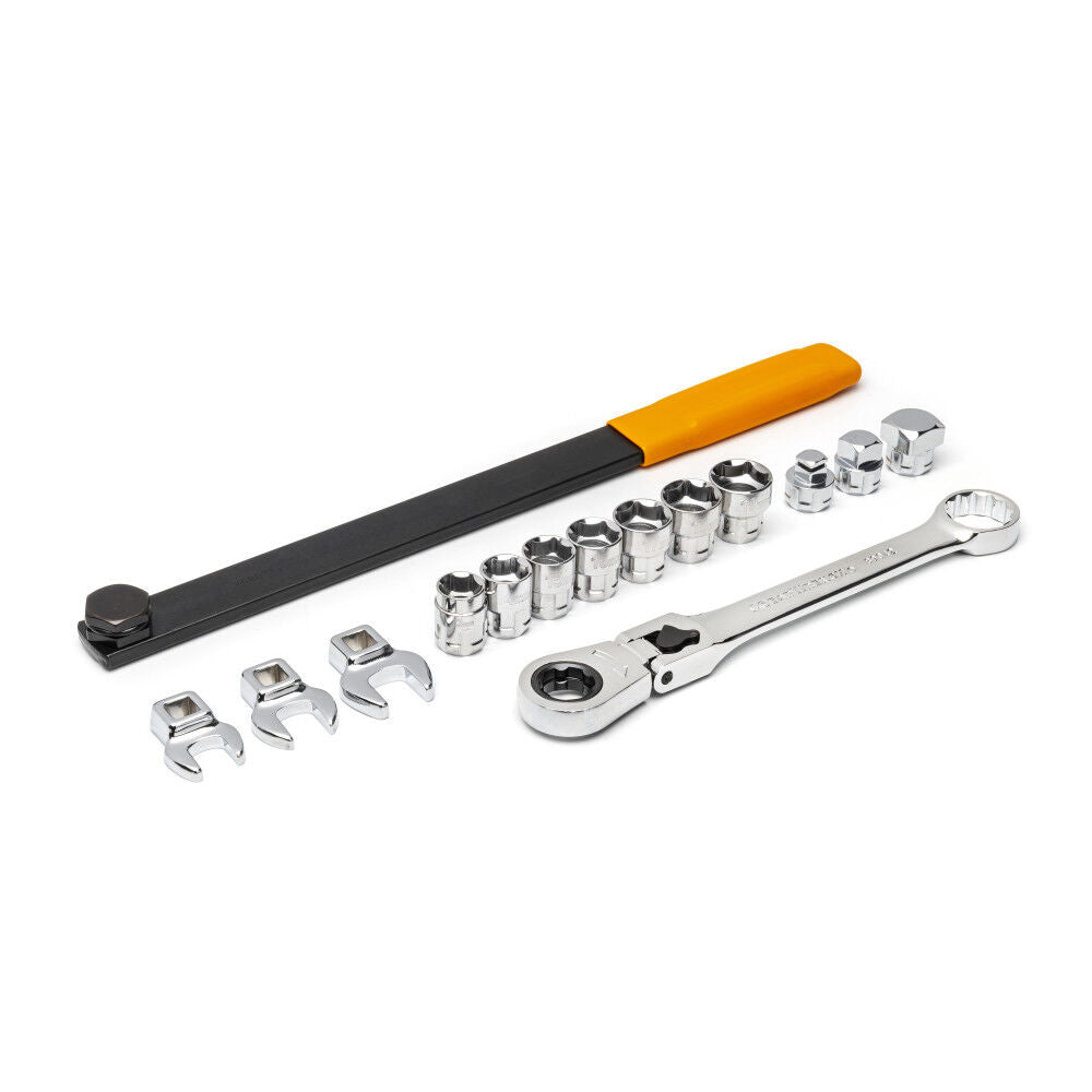 Serpentine Belt Tool Set with Locking Flex Head Ratcheting Wrench 89000