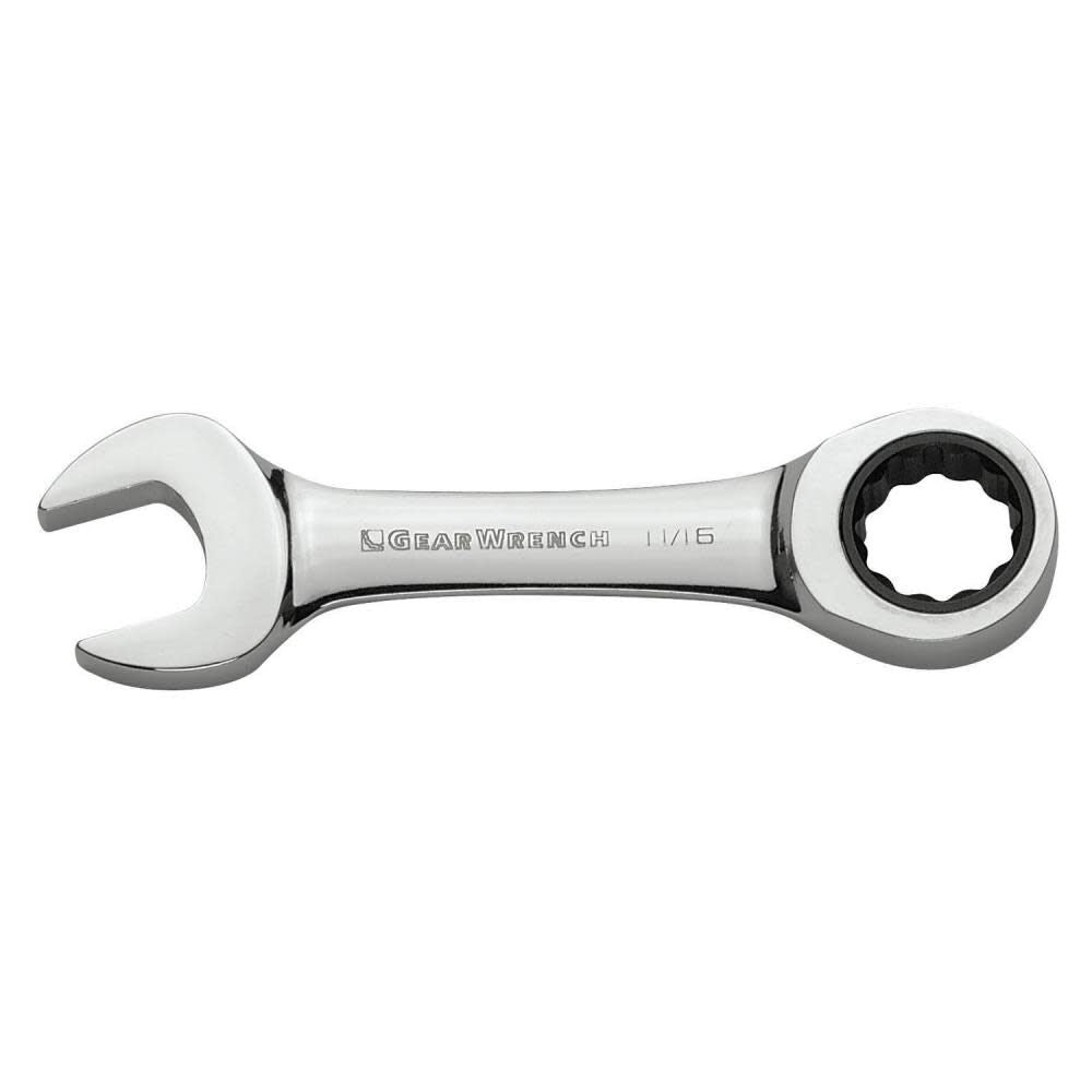 Stubby Ratcheting Combination Wrench 11/16 In. 9505D