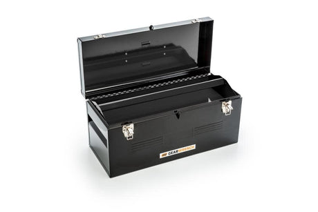 Tool Storage 19 In. Black Steel Tote Box 83130