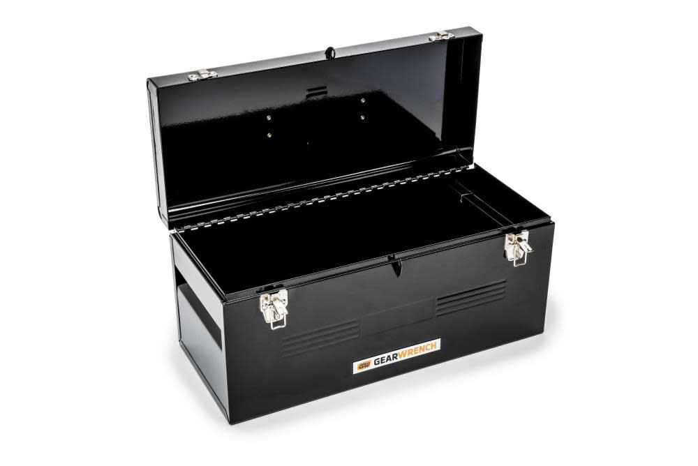 Tool Storage 19 In. Black Steel Tote Box 83130