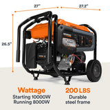 8000 Watt Electric Start Portable Generator with COSense 7676