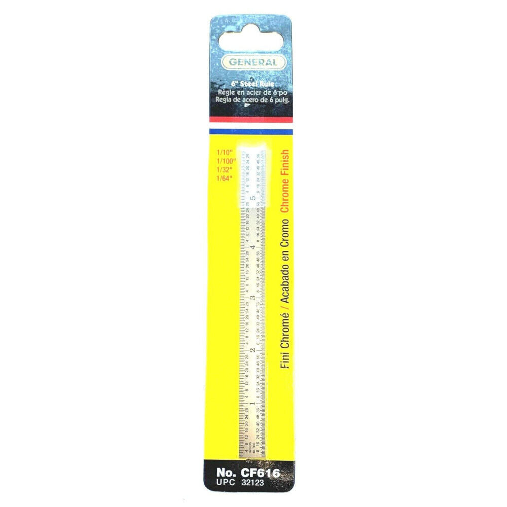 6 Inch Precision Flexible Steel Ruler with 5R Graduations CF616