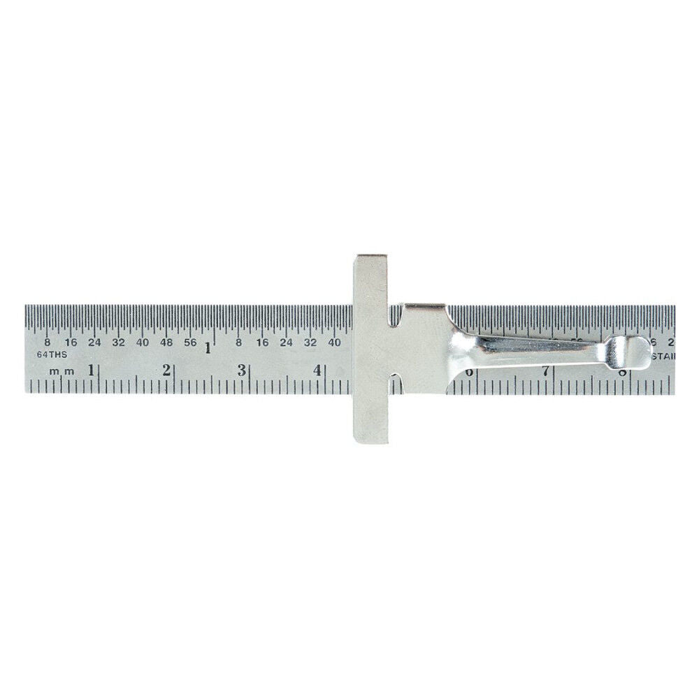 6 Inch Precision Flexible Steel Ruler with 64th Inch Graduations 300ME