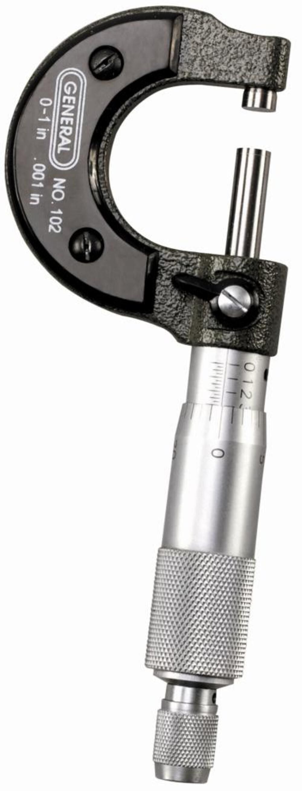 General Tools Utility Micrometer Ruler - Stainless Steel, Satin Chrome, Easy-to-Read Graduations 102