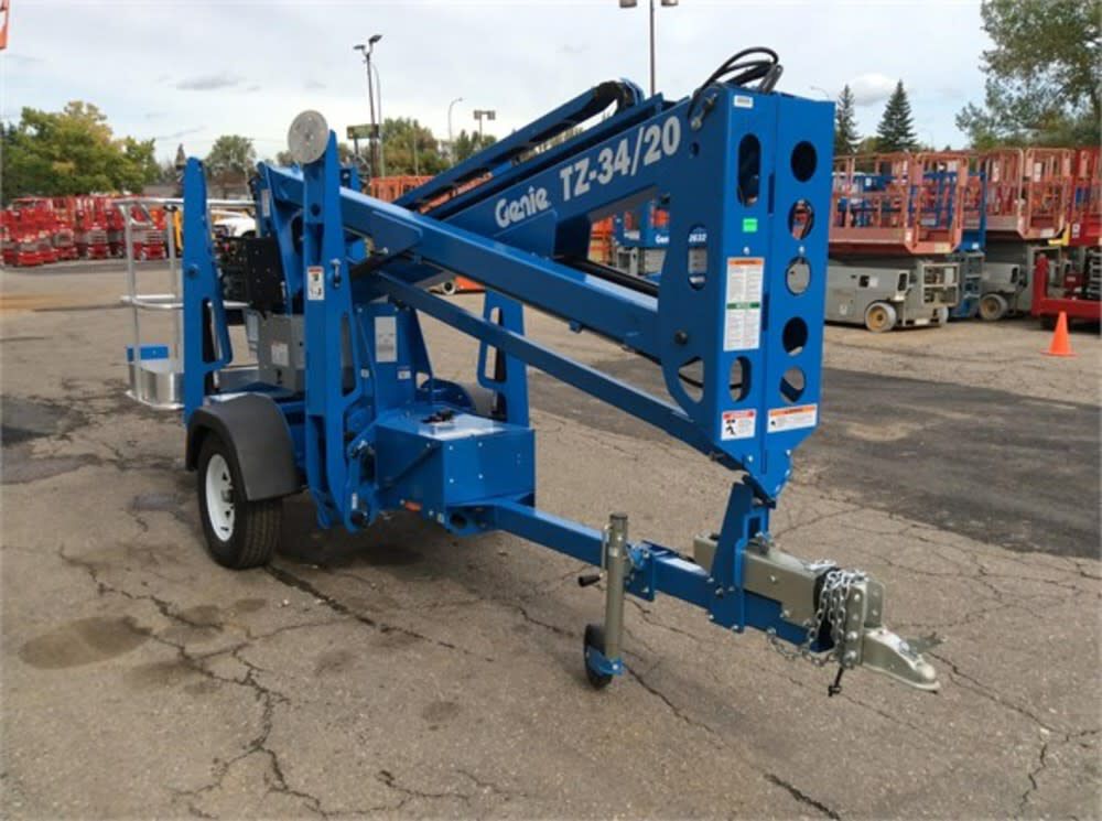 34 Ft. Trailer Mounted Articulating Boom Lift TZ-34 DC