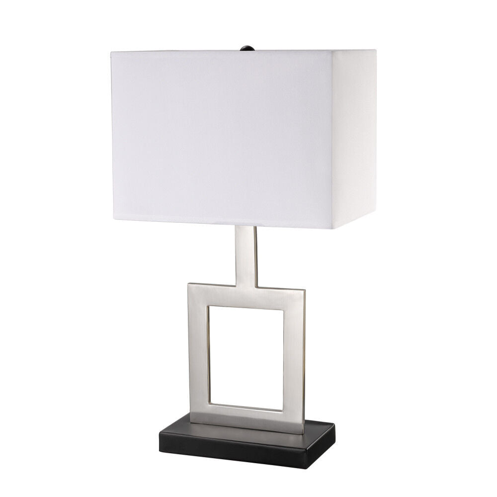 Haven Table Lamp 21in Brushed Nickel White 3009615