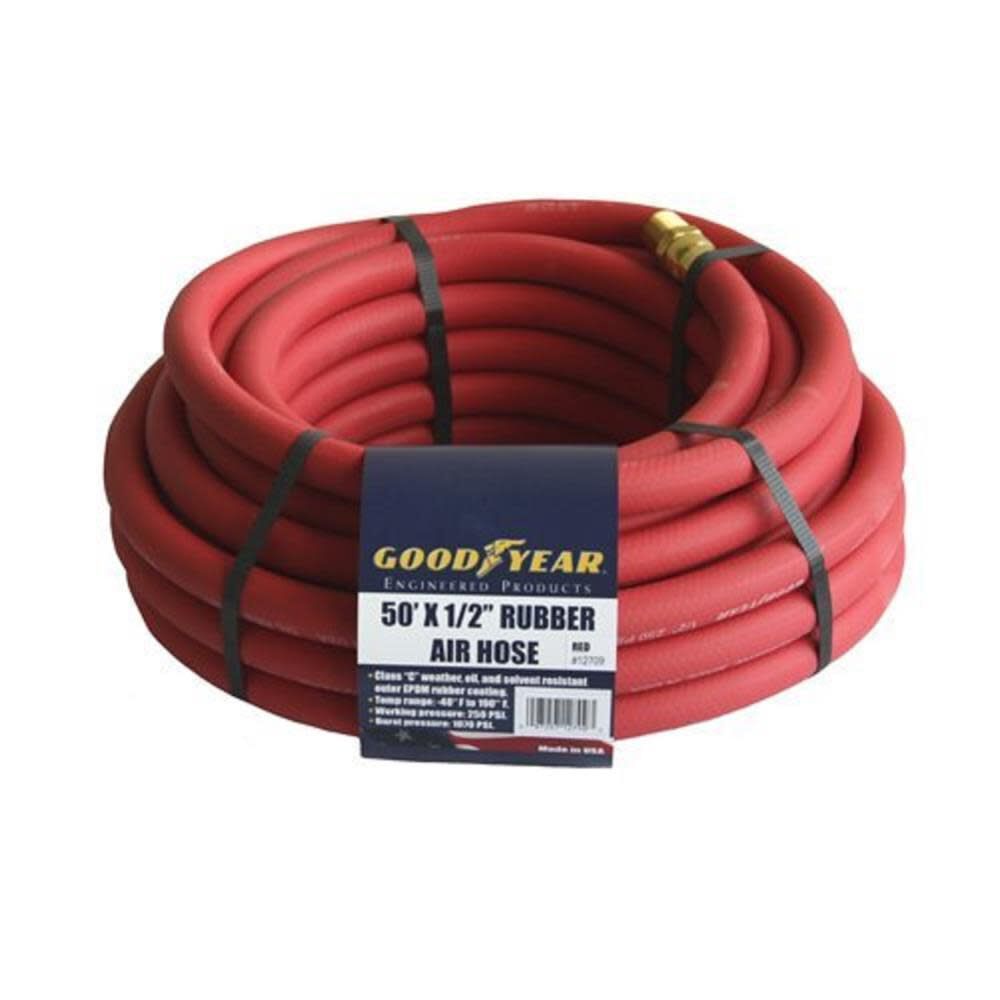 50 Ft. x 1/2 In. Rubber Compressed Air Hose 12709