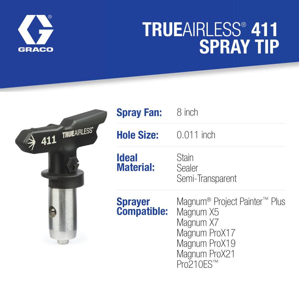 TrueAirless 411 Spray Tip TRU411