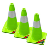 Pro Series 18in Safety Cone Neon Green 3pk SC018