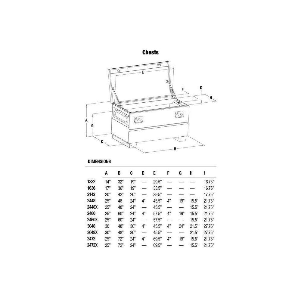 24 In. x 48 In. Locking Storage Chest 2448