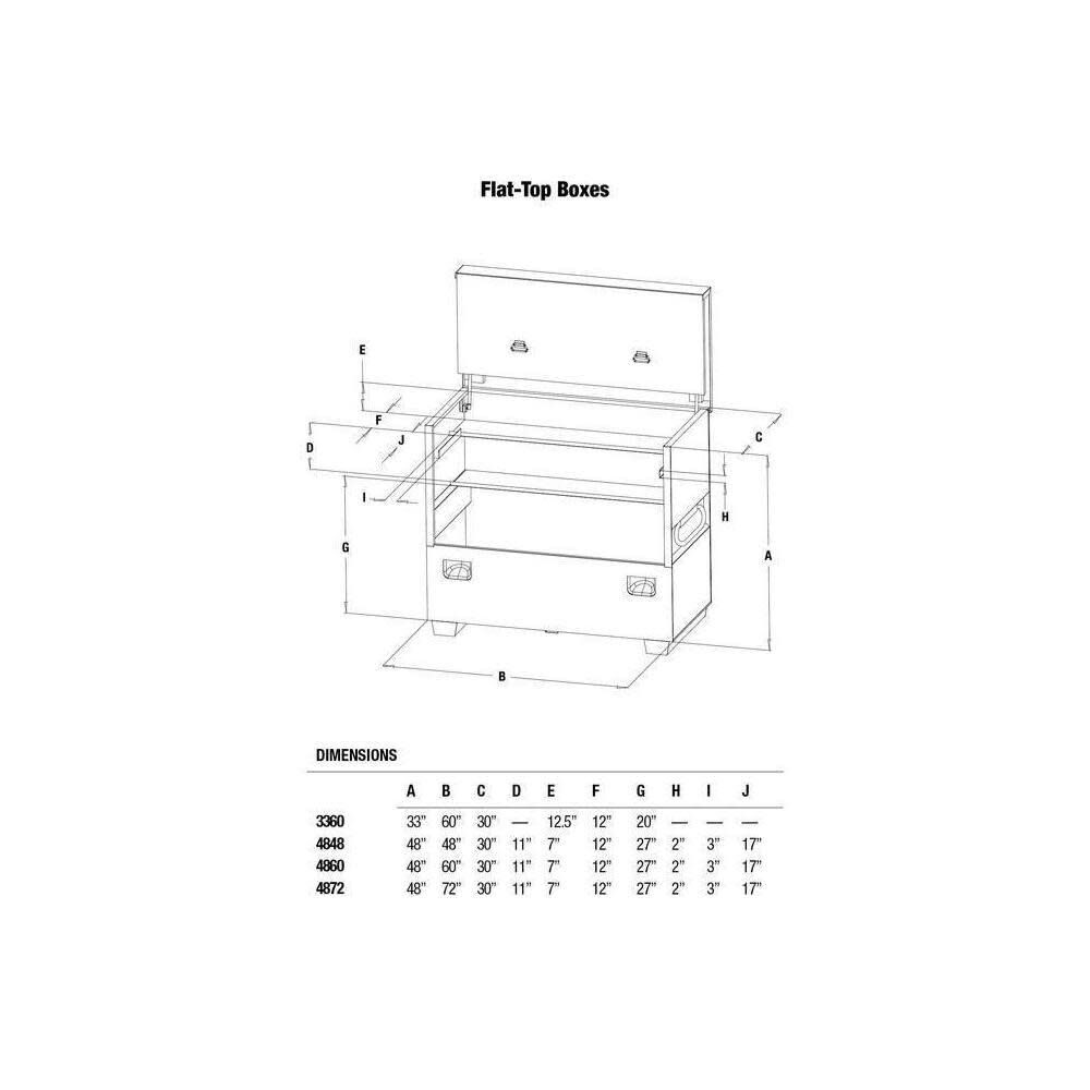 48 In. x 72 In. Flat Top Storage Box 4872