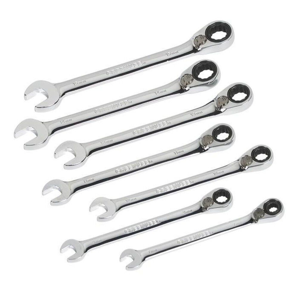 7-Piece Combination Ratcheting Wrench Set (Metric) 0354-02