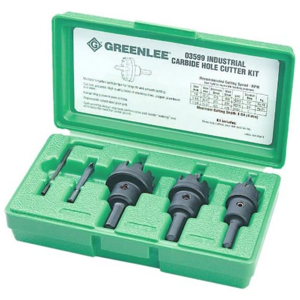 Carbide Tipped Metal-Cutting Hole Cutter Set 4pc 635G