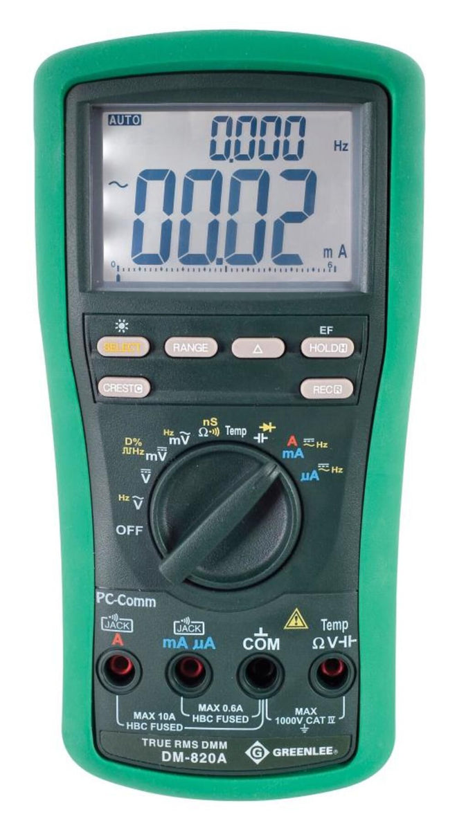 Digital Multimeter Auto Ranging TRMS AC/.DC Cap Temp DM-820A – Tools ...
