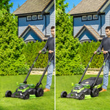 80V 25in Cordless Dual Blade Self Propelled Lawn Mower Kit with 4Ah Battery & Charger 2541402