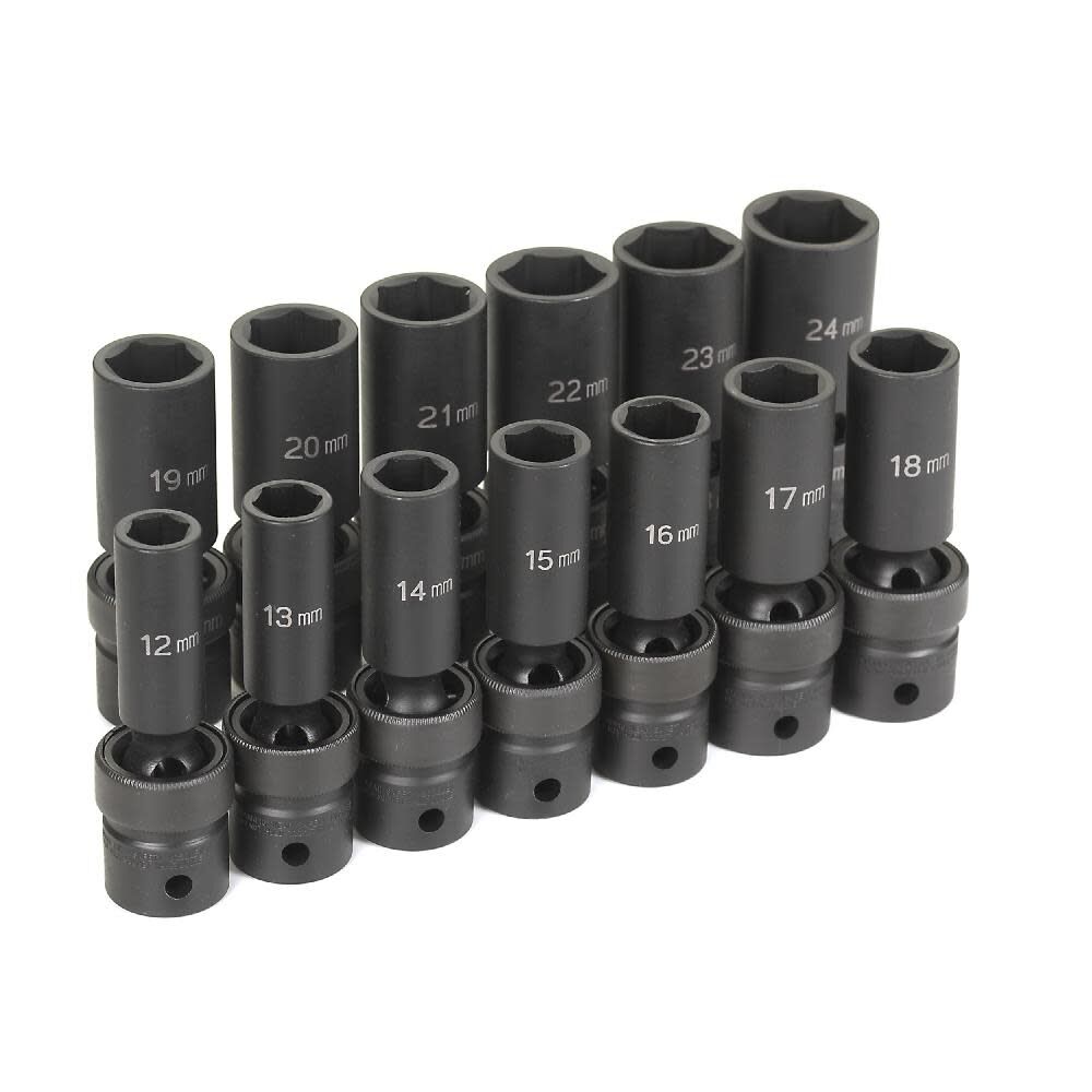 1/2in Drive 13 Pc. Deep Length Metric Universal Set 1313UMD