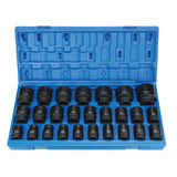 3/4 Inch Drive Standard Metric Master Impact Socket Set 26pc 8026M