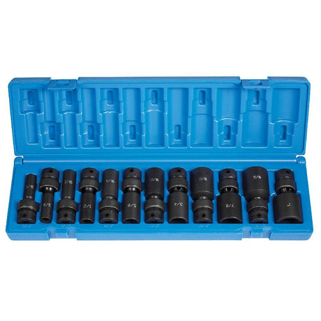 3/8in Drive 12 Piece Semi-Deep SAE Universal Set 1212USD