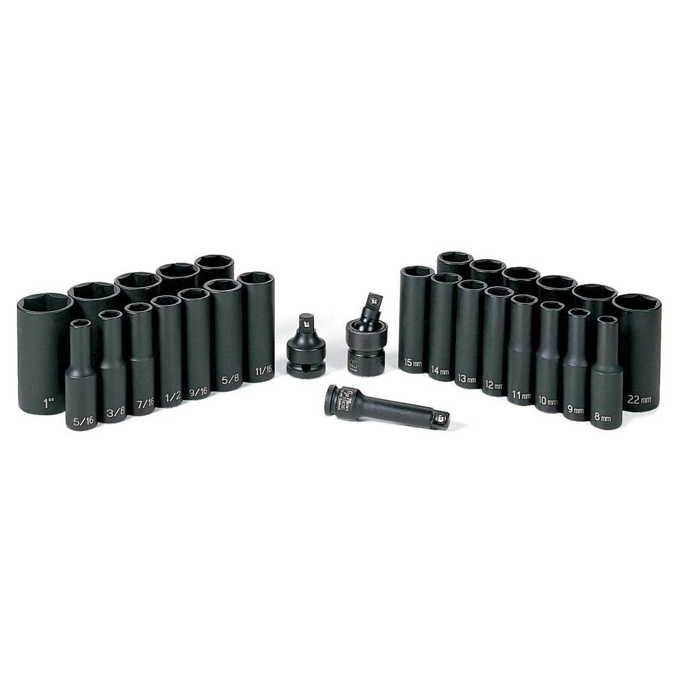 3/8in Drive Deep Length Impact Set 1229DM