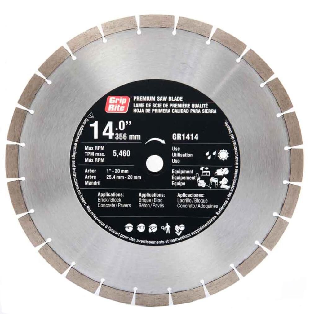 14-in Wet or Dry Segmented Diamond Circular Saw Blade GR1414