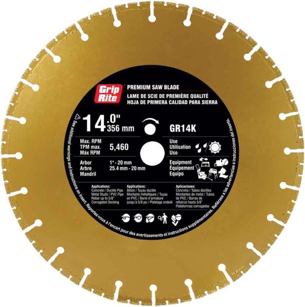 14-in Wet or Dry Segmented Diamond Circular Saw Blade GR14K