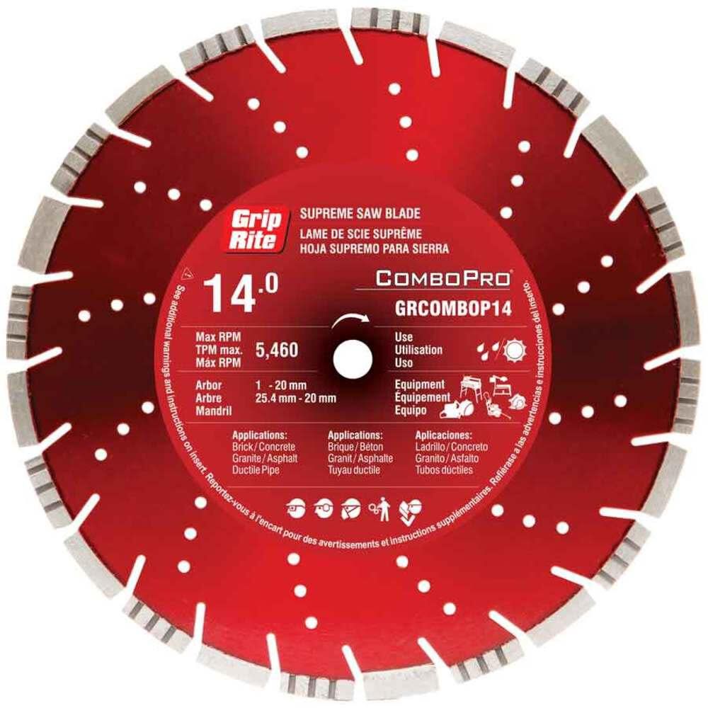 14-in Wet or Dry Segmented Diamond Circular Saw Blade GRCOMBOP14